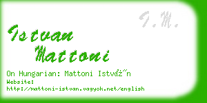 istvan mattoni business card